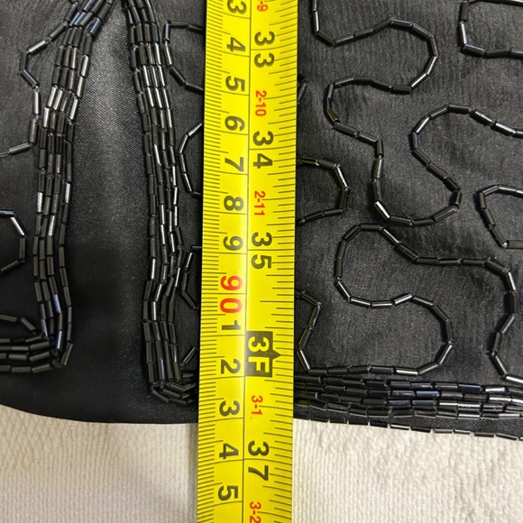 Vtg Melanie Lyne Beaded Dress Women's Large Black/Purple Formal Party READ - Picture 12 of 16